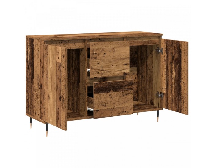 Sonata H Сайтборд с Врати и Чекмеджета Старо Дърво 101,5x35x70 см