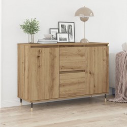 Sonata H Сайдборд с врати и чекмеджета от дъбово дърво 101,5x35x70 см - Corpuri, vitrine, biblioteci modulare