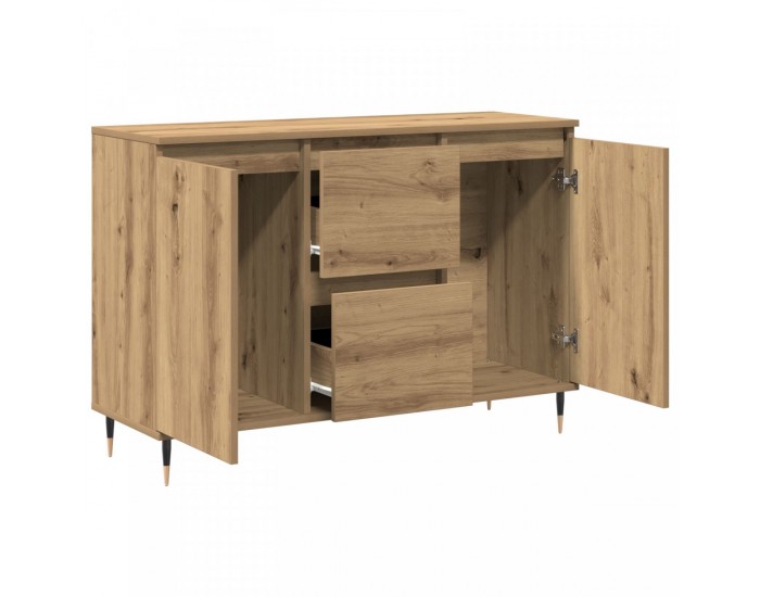 Sonata H Сайдборд с врати и чекмеджета от дъбово дърво 101,5x35x70 см