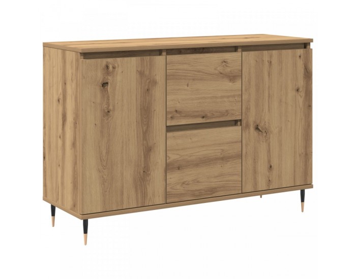 Sonata H Сайдборд с врати и чекмеджета от дъбово дърво 101,5x35x70 см