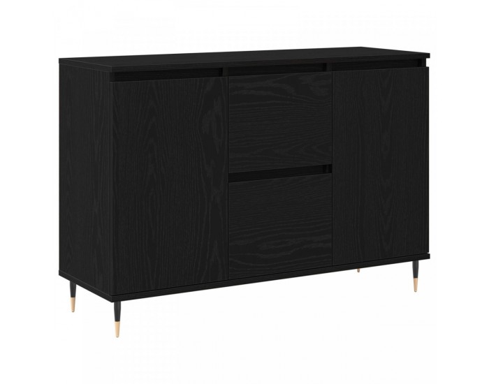 Sonata H Страница с врати и чекмеджета Черен дъб 101,5x35x70 см
