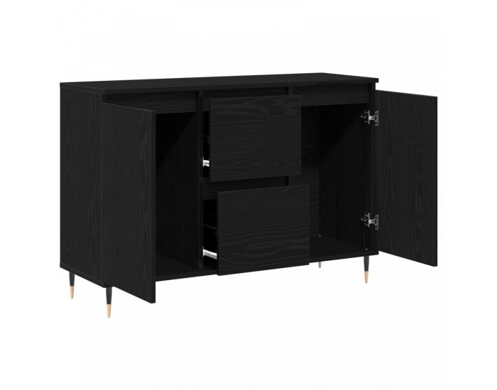 Sonata H Страница с врати и чекмеджета Черен дъб 101,5x35x70 см