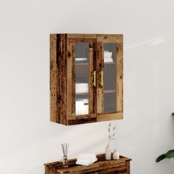Sonata H Стенен шкаф с остъклени врати от старо дърво 69,5x34x90 см - Corpuri, vitrine, biblioteci modulare