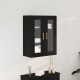 Sonata H Стена Монтируем Cabinet с Стъклени Врати Черен Дъб 69,5x34x90 см