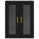 Sonata H Стена Монтируем Cabinet с Стъклени Врати Черен Дъб 69,5x34x90 см
