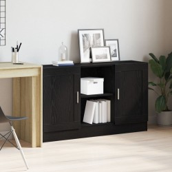 Sonata H Съкровище Черен Дъб 120x30,5x70 см Инженерна Дървесина - Corpuri, vitrine, biblioteci modulare