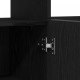 Sonata H Стенен шкаф с LED осветление, черен дъб, 80x35x75 см, инженерна дървесина
