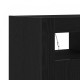 Sonata H Стенен шкаф с LED осветление, черен дъб, 80x35x75 см, инженерна дървесина