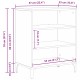 Sonata H Секретер Черен Дъб 57x35x70 см от инженерна дървесина