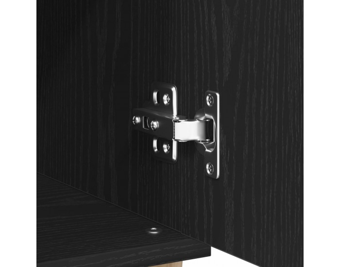Sonata H Сайдборд Черен Дъб 60x35x70 см Инженерна Дървесина
