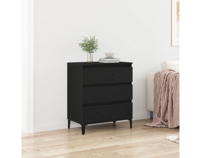 Sonata H Сайдборд Черен Дъб 60x35x70 см Инженерна Дървесина