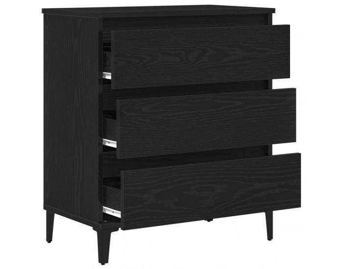 Sonata H Сайдборд Черен Дъб 60x35x70 см Инженерна Дървесина