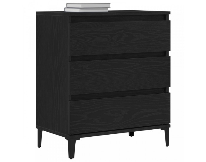 Sonata H Сайдборд Черен Дъб 60x35x70 см Инженерна Дървесина