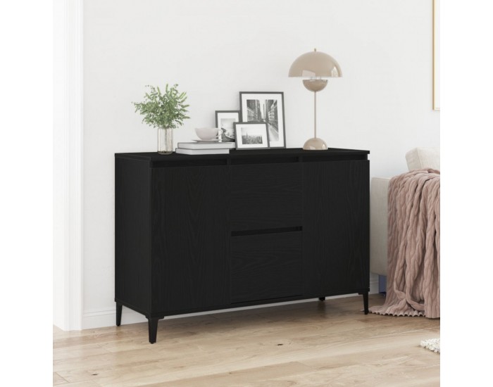 Sonata H Сайдборд Черен Дъб 104x35x70 см Инженерна Дървесина