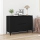 Sonata H Сайдборд Черен Дъб 104x35x70 см Инженерна Дървесина
