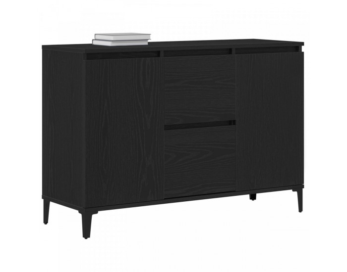 Sonata H Сайдборд Черен Дъб 104x35x70 см Инженерна Дървесина
