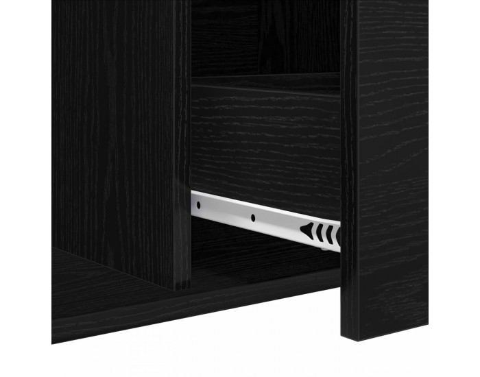 Sonata H Сайдборд Черен Дъб 104x35x70 см Инженерна Дървесина