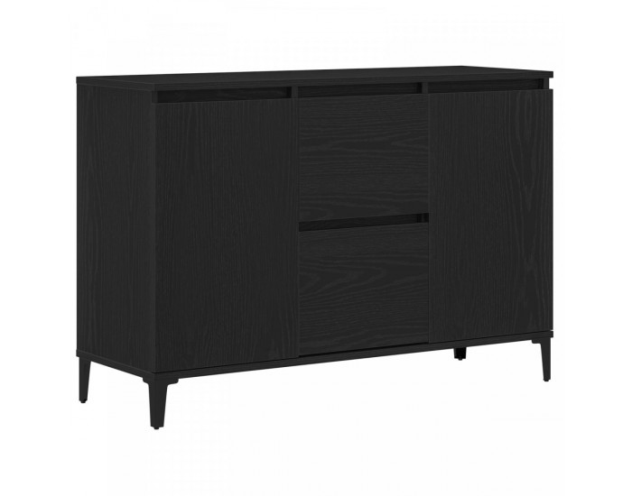 Sonata H Сайдборд Черен Дъб 104x35x70 см Инженерна Дървесина
