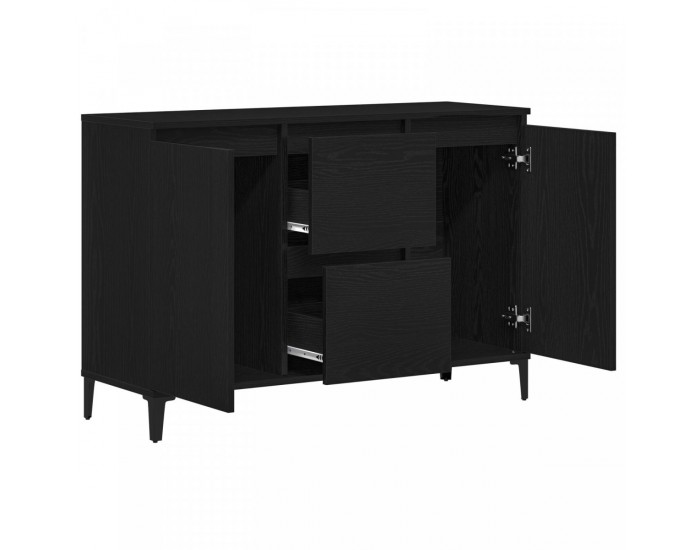 Sonata H Сайдборд Черен Дъб 104x35x70 см Инженерна Дървесина