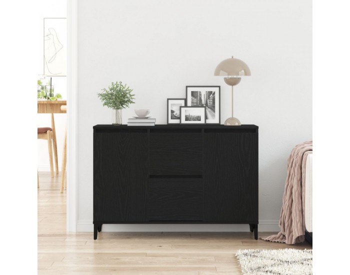 Sonata H Сайдборд Черен Дъб 104x35x70 см Инженерна Дървесина