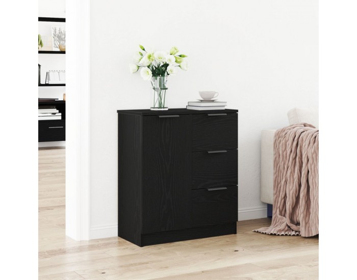 Sonata H Черен дъбен шкаф 60x30x70 см, изработен от инженерна дървесина