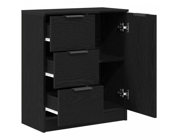 Sonata H Черен дъбен шкаф 60x30x70 см, изработен от инженерна дървесина