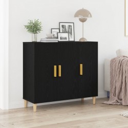 Sonata H Съединител Черен Дъб 90x34x80 см Инженерна Дървесина - Corpuri, vitrine, biblioteci modulare