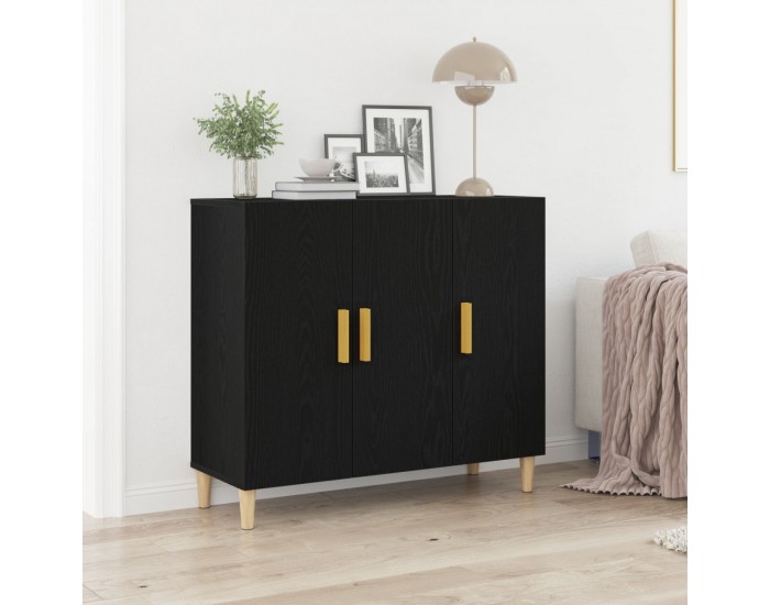 Sonata H Съединител Черен Дъб 90x34x80 см Инженерна Дървесина