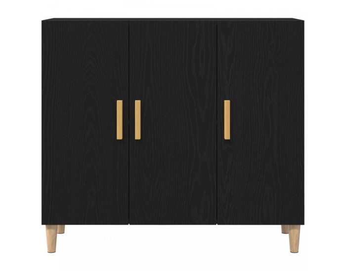 Sonata H Съединител Черен Дъб 90x34x80 см Инженерна Дървесина