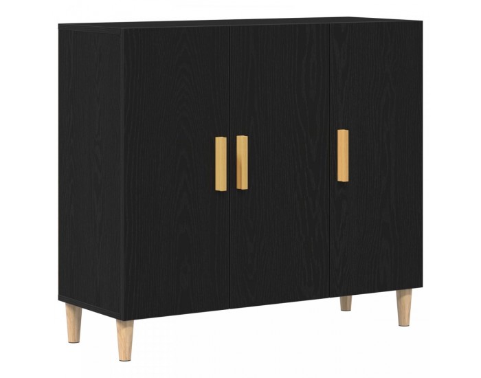 Sonata H Съединител Черен Дъб 90x34x80 см Инженерна Дървесина