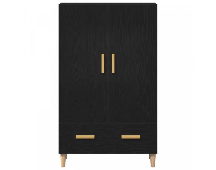 Sonata H Висок шкаф в черен дъб, 70x31x115 см, изработен от инженерна дървесина