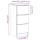 Sonata H ТВ шкафове 2 бр Черен дъб 30x30x70 см Инженерна дървесина