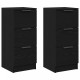 Sonata H ТВ шкафове 2 бр Черен дъб 30x30x70 см Инженерна дървесина