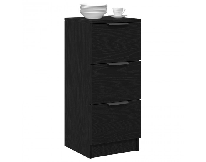 Sonata H ТВ шкафове 2 бр Черен дъб 30x30x70 см Инженерна дървесина