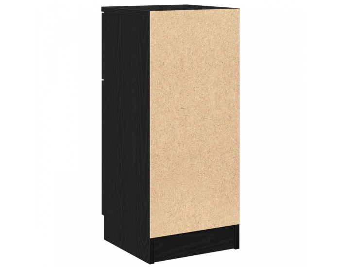 Sonata H ТВ шкафове 2 бр Черен дъб 30x30x70 см Инженерна дървесина