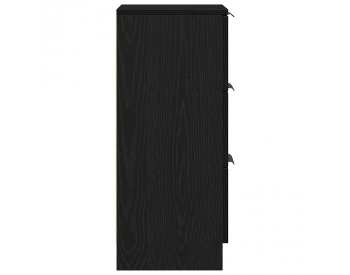 Sonata H ТВ шкафове 2 бр Черен дъб 30x30x70 см Инженерна дървесина