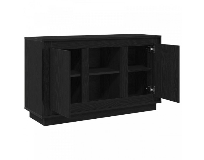 Sonata H Страничен шкаф Черен Дъб 102x35x60 см Инженерна Дървесина