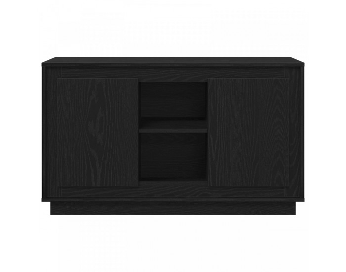 Sonata H Страничен шкаф Черен Дъб 102x35x60 см Инженерна Дървесина