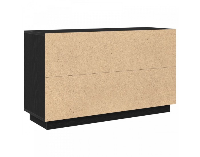 Sonata H Страничен шкаф Черен Дъб 102x35x60 см Инженерна Дървесина