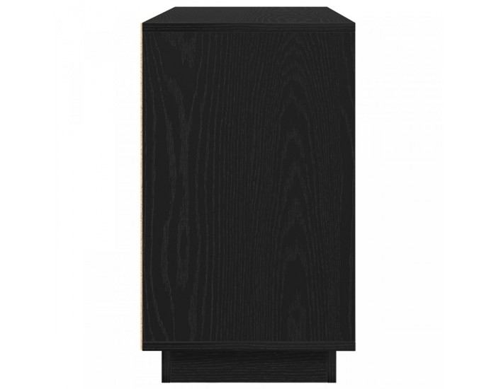 Sonata H Страничен шкаф Черен Дъб 102x35x60 см Инженерна Дървесина