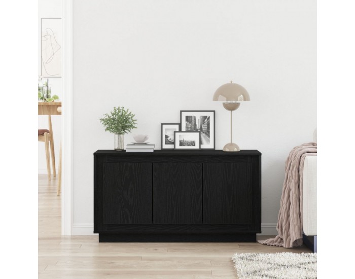 Sonata H Страничен шкаф Черен дъб 102x35x55 см Инженерна дървесина