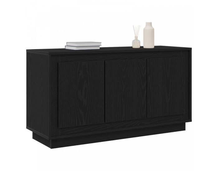 Sonata H Страничен шкаф Черен дъб 102x35x55 см Инженерна дървесина