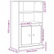 Sonata H Висок бюфет  Черен дъб 60x35.5x103.5 см Инженерна дървесина