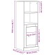 Sonata H Висок шкаф Черен дъб 36x35.5x103.5 см Композитна дървесина