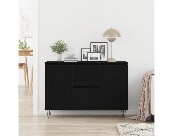 страничен шкаф Sonata H Черен Дъб 101,5x35x70 см Инженерна дървесина