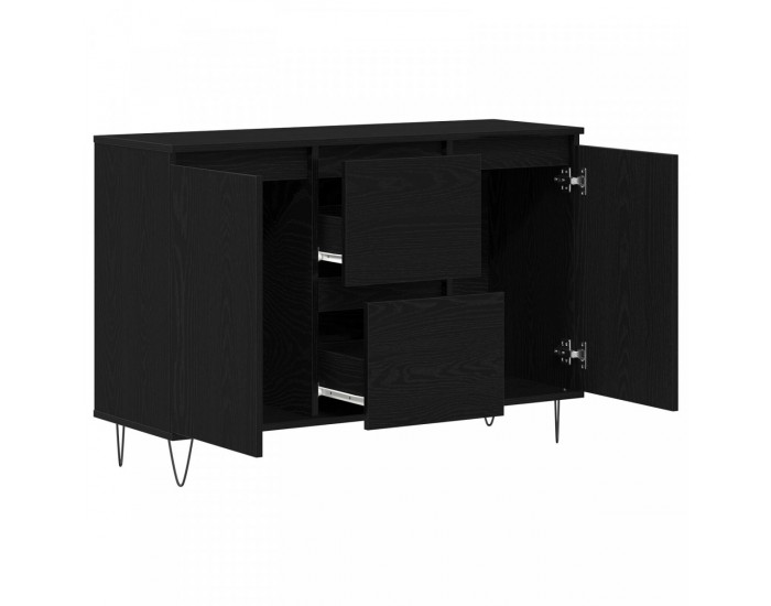 страничен шкаф Sonata H Черен Дъб 101,5x35x70 см Инженерна дървесина