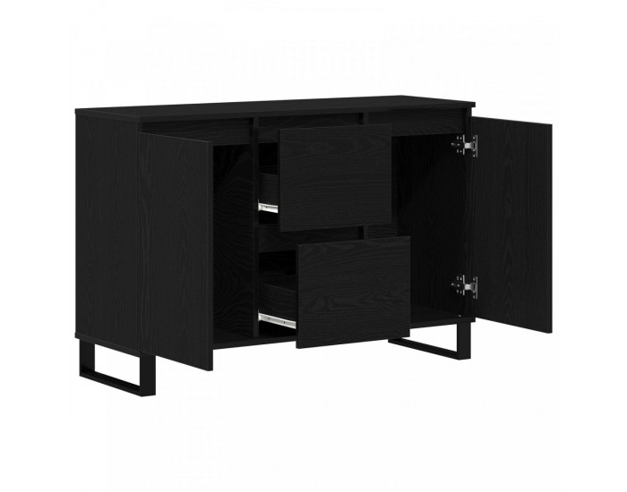 Sonata H Сайдборд Черен Дъб 104x35x70 см Инженерна Дървесина