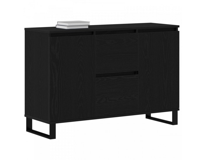 Sonata H Сайдборд Черен Дъб 104x35x70 см Инженерна Дървесина