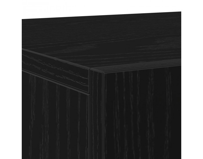 Sonata H Бюфет с 3 врати Черен дъб 90x34x80 см Инженерна дървесина