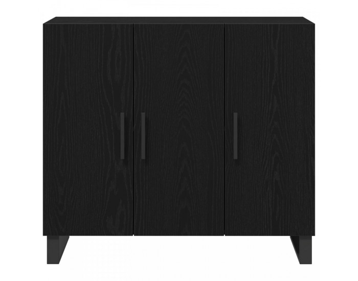 Sonata H Бюфет с 3 врати Черен дъб 90x34x80 см Инженерна дървесина